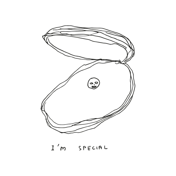 David Shrigley David Shrigley Tote Bags - I'm Special In Organic Black Canvas