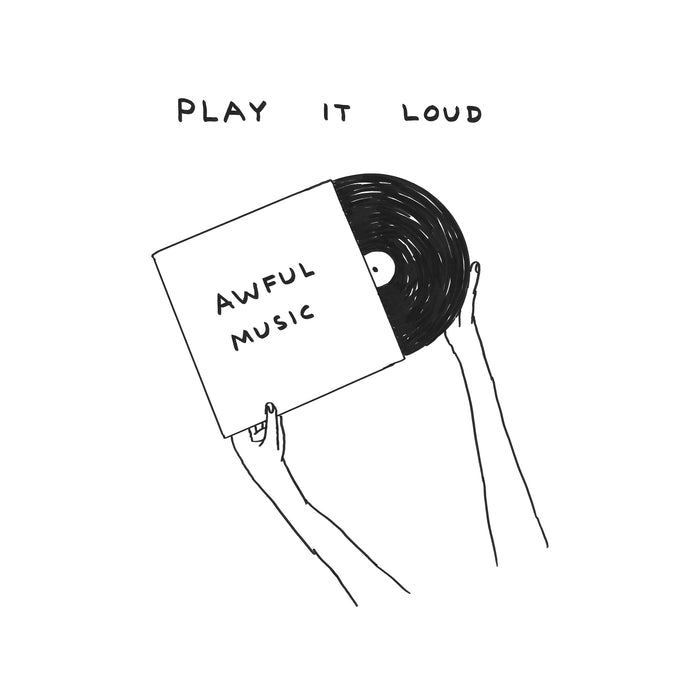David Shrigley David Shrigley Tote Bags - Play It Loud In Natural Canvas