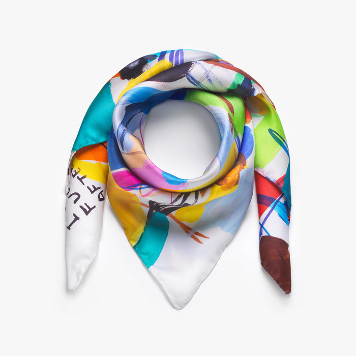 David Shrigley It's Just One Fucking Thing After Another - Silk Scarf By David Shrigley