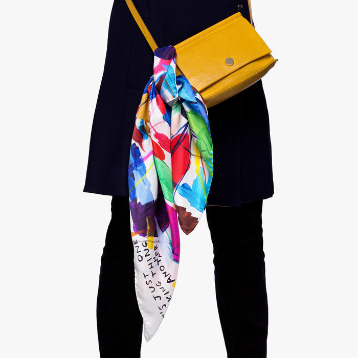 David Shrigley It's Just One Fucking Thing After Another - Silk Scarf By David Shrigley