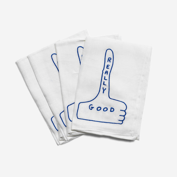 david shrigley Really Good Napkin Set by David Shrigley