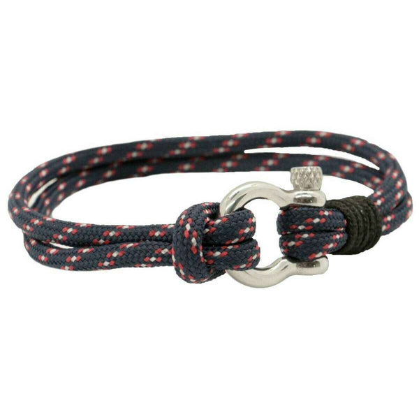 david van hagen Blue Double Rope Shackle Clasp Bracelet