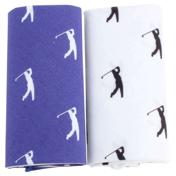 david van hagen Blue Novelty Golfer Handkerchief Set