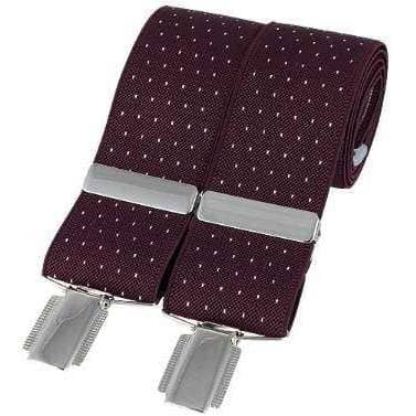 david van hagen Burgundy Classic Pin Dot Fashion Brace