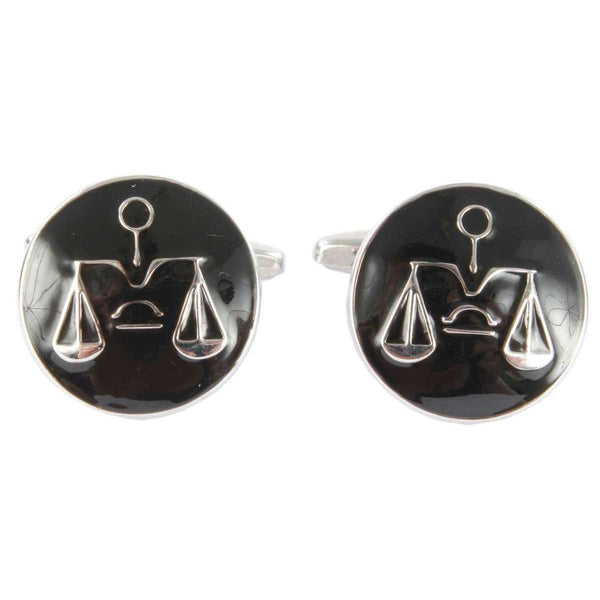 david van hagen Black Scales of Justice Cufflinks
