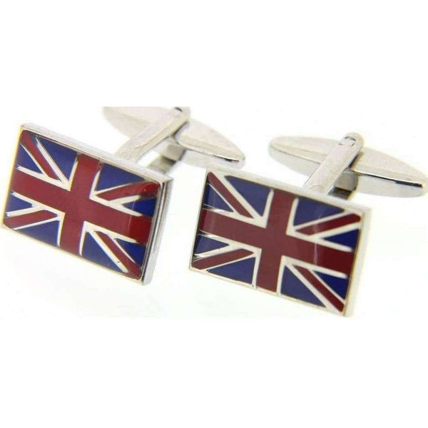 david van hagen Blue Enamel Union Jack Cufflinks