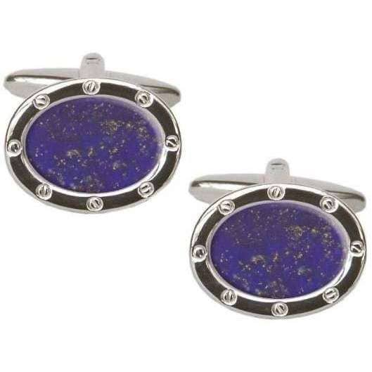 david van hagen Blue Lapis Lazuli Oval Cufflinks
