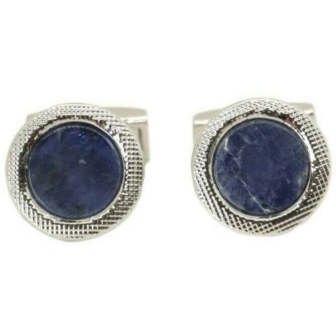 david van hagen Blue Sodalite Round Cufflinks