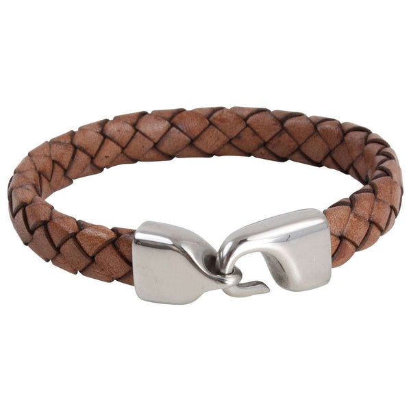 david van hagen Brown Hook Clasp Woven Bracelet