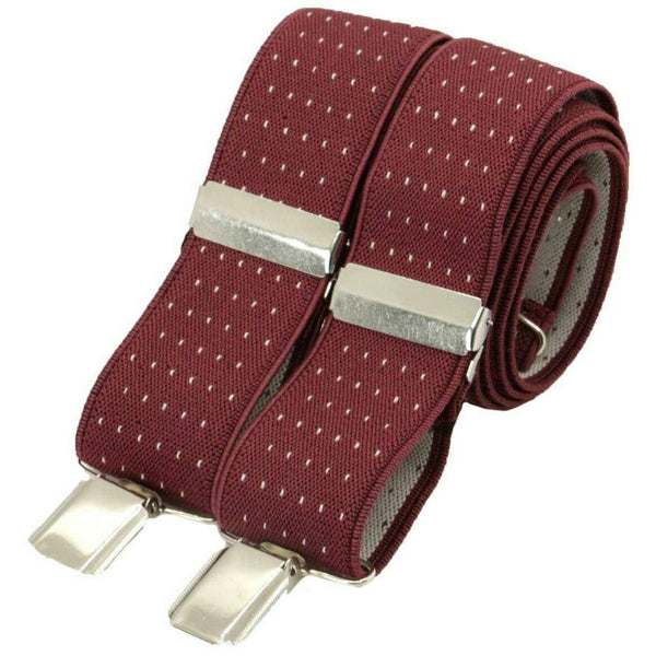 david van hagen Burgundy Polka Dot 35mm Braces