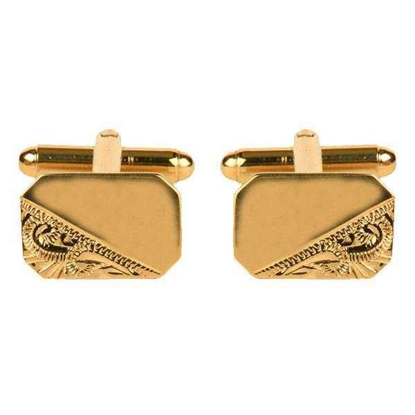 david van hagen Gold Engraved Cufflinks