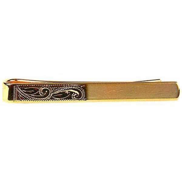 david van hagen Gold Half Engraved Tie Slide
