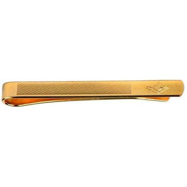 david van hagen Gold Masonic Engraved Tie Slide