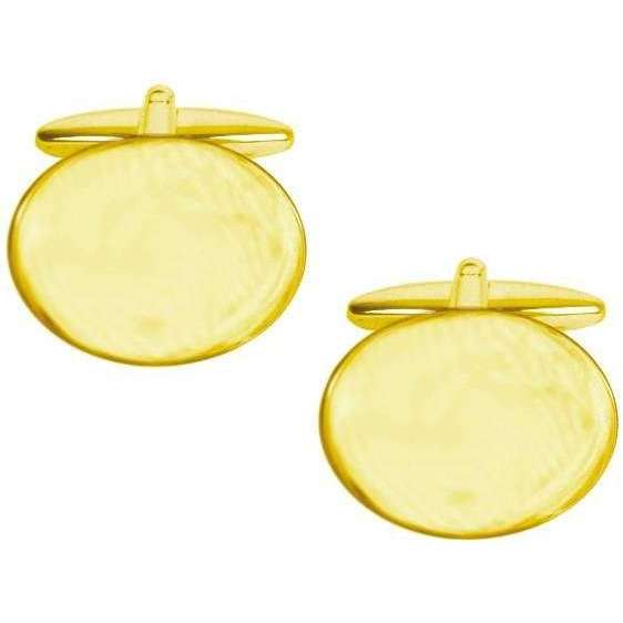 david van hagen Gold Plain Flat Cufflinks