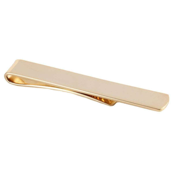 david van hagen Gold Plain Skinny Tie Slide