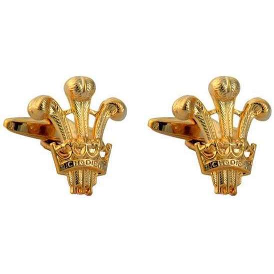 david van hagen Gold Prince of Wales Cufflinks