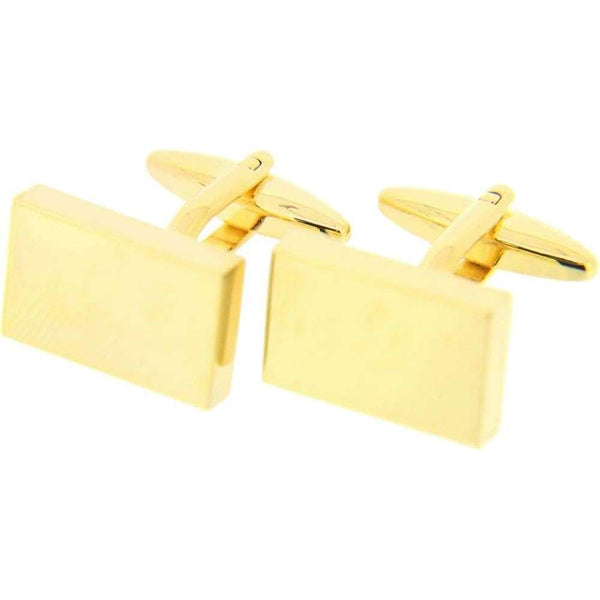 david van hagen Gold Rectangular Cufflinks