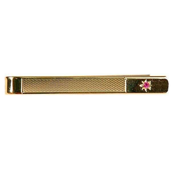 david van hagen Gold Ruby Star Tie Slide