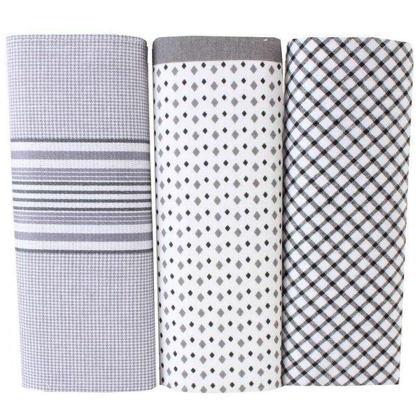 david van hagen Grey Checked 3 Pack Handkerchief