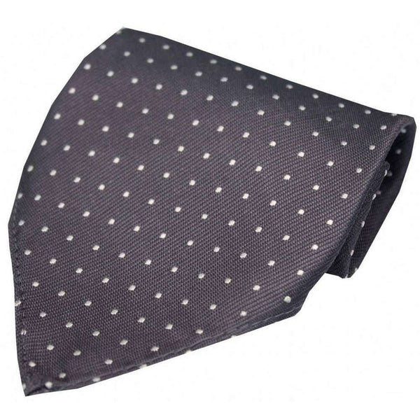 david van hagen Grey Pin Dot Silk Handkerchief