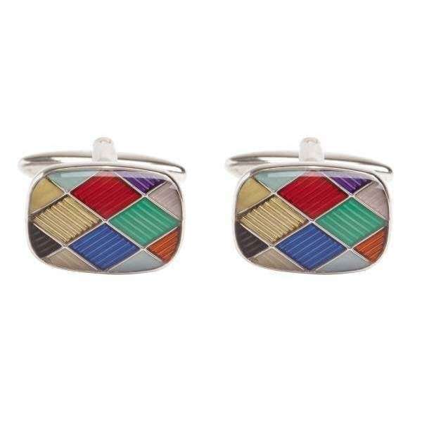 david van hagen Multi-colour Harlequin Cufflinks