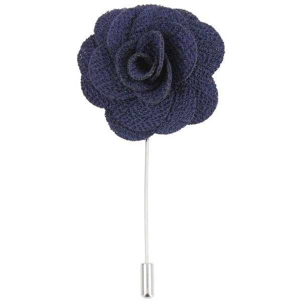 david van hagen Navy Flower Lapel Pin