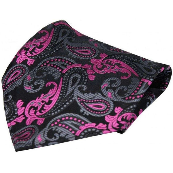 david van hagen Pink Paisley Silk Handkerchief