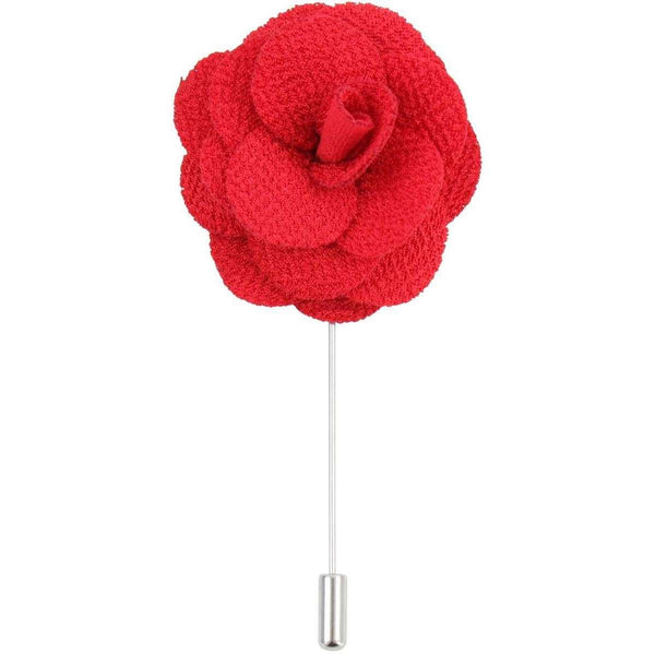david van hagen Red Flower Lapel Pin