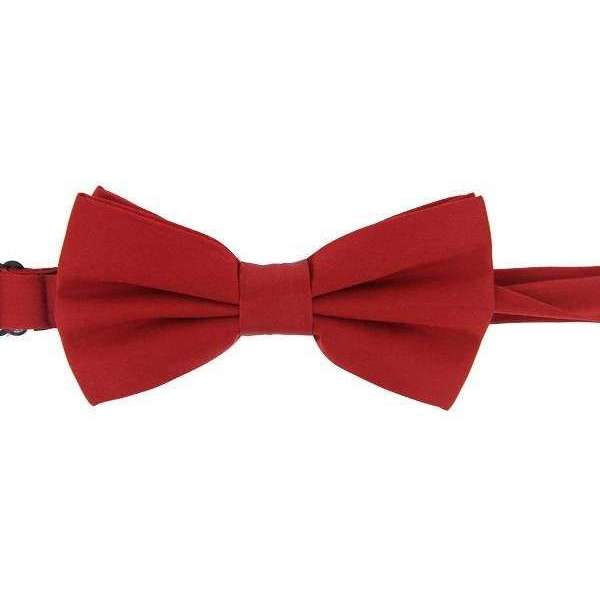 david van hagen Red Plain Satin Silk Bow Tie