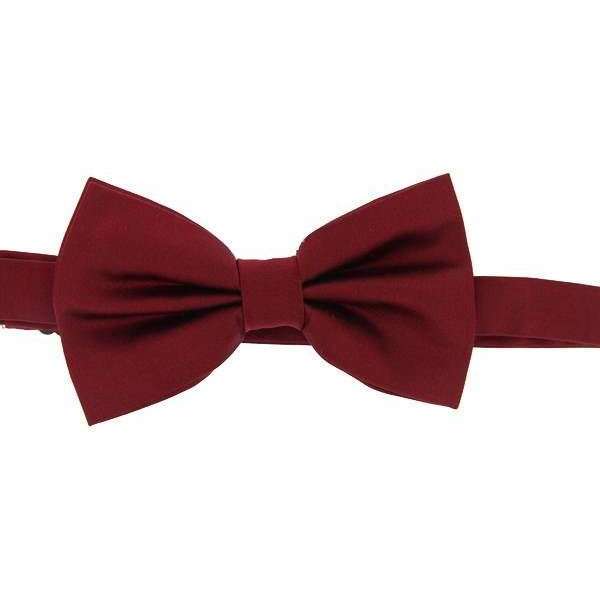 david van hagen Red Plain Satin Silk Bow Tie