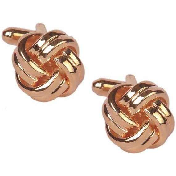 david van hagen Rose Gold Rose Gold Knot Cufflinks