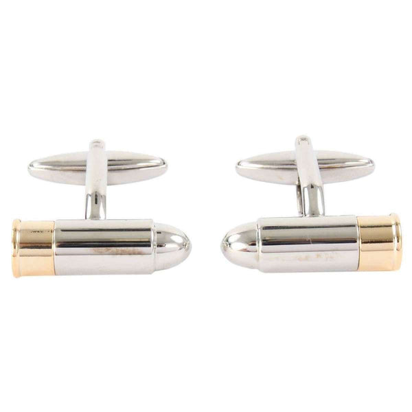david van hagen Silver 2-Tone Bullet Cufflinks