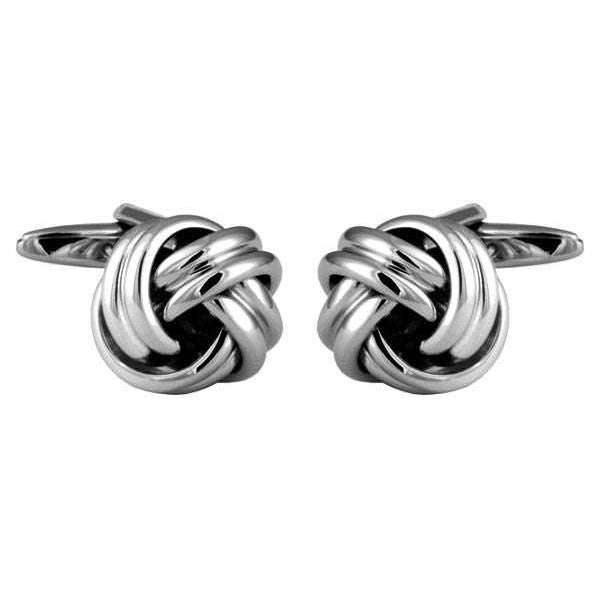 david van hagen Silver Double Cord Cufflinks