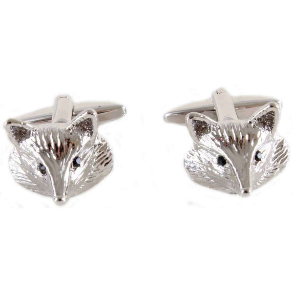 david van hagen Silver Fox Head Cufflinks