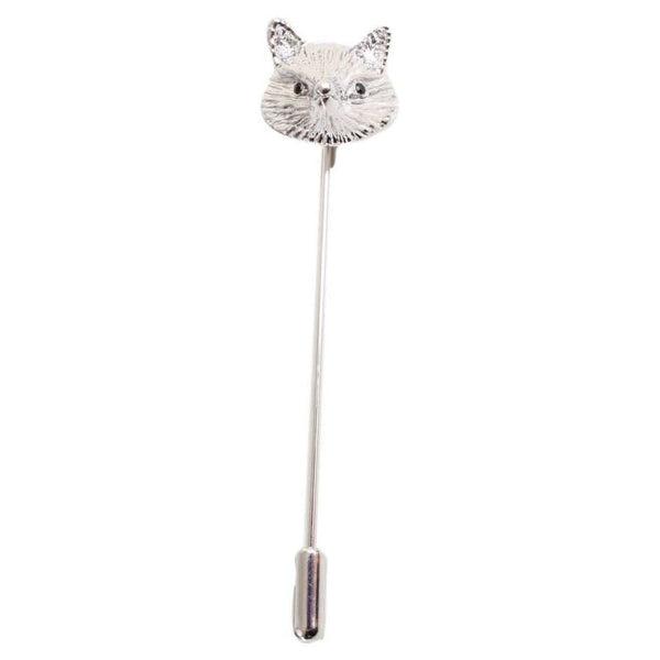 david van hagen Silver Fox Head Lapel Pin