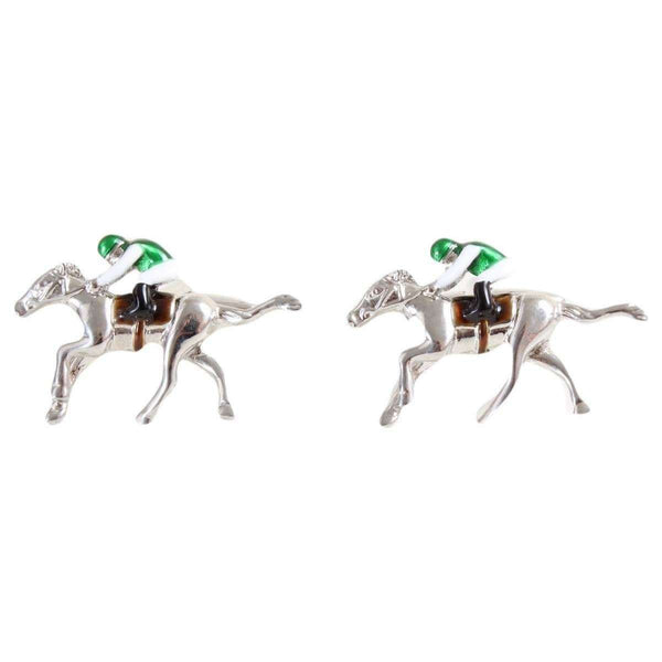 david van hagen Silver Horse Racing Cufflinks
