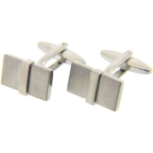 david van hagen Silver Rectangle 3D Cufflinks