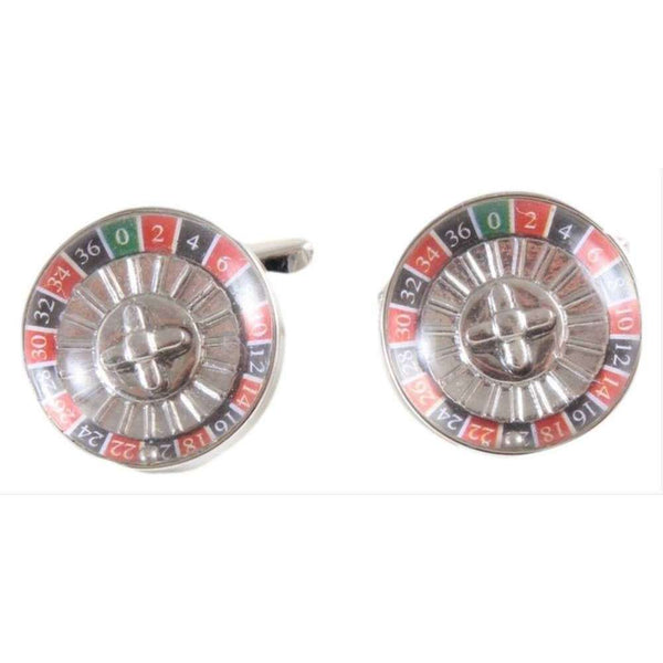 david van hagen Silver Roulette Wheel Cufflinks