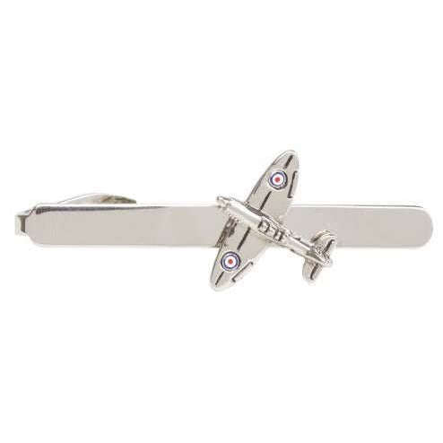 david van hagen Silver Spitfire Plane Tie Clip