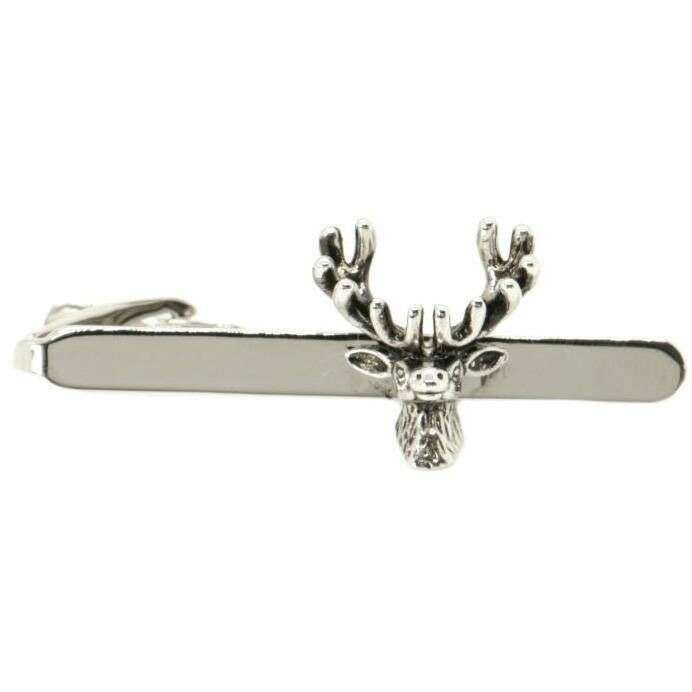 david van hagen Silver Stag Head Tie Clip