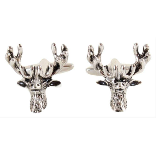 david van hagen Silver Stags Head Cufflinks