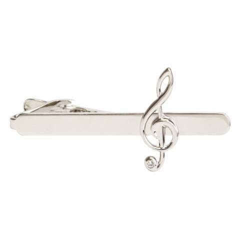 david van hagen Silver Treble Clef Tie Clip