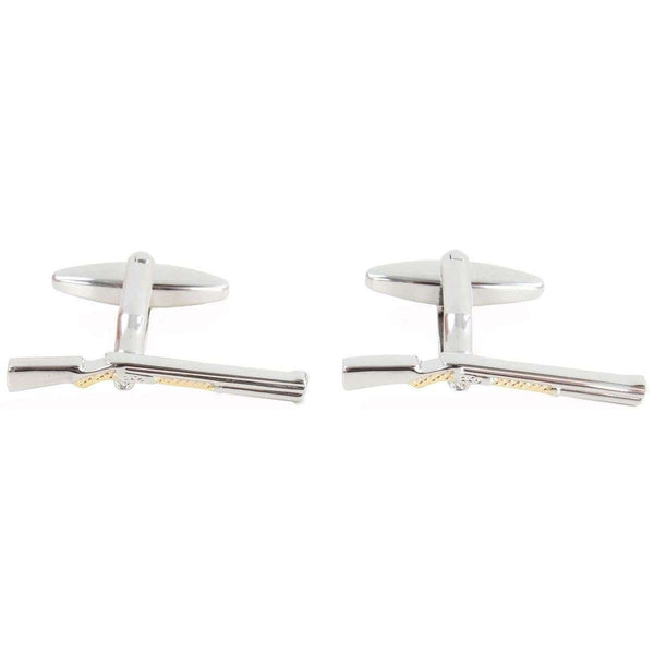 david van hagen Silver Two Tone Shotgun Cufflinks