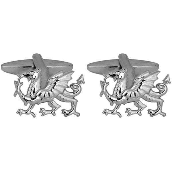 david van hagen Silver Welsh Dragon Cufflinks