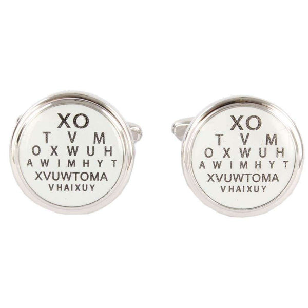 david van hagen White Eye Test Round Cufflinks