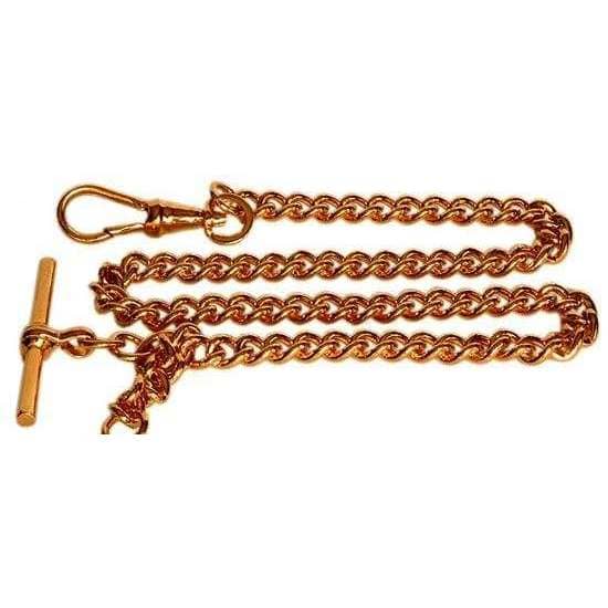 david van hagen Gold Gold Plated Albert Small Curb Chain Single Clasp