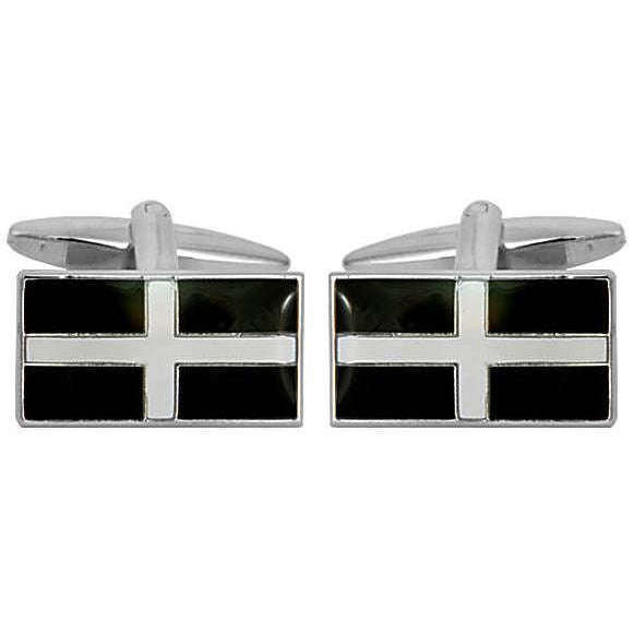 david van hagen Multi-colour Cornish St Piran Flag Cufflinks