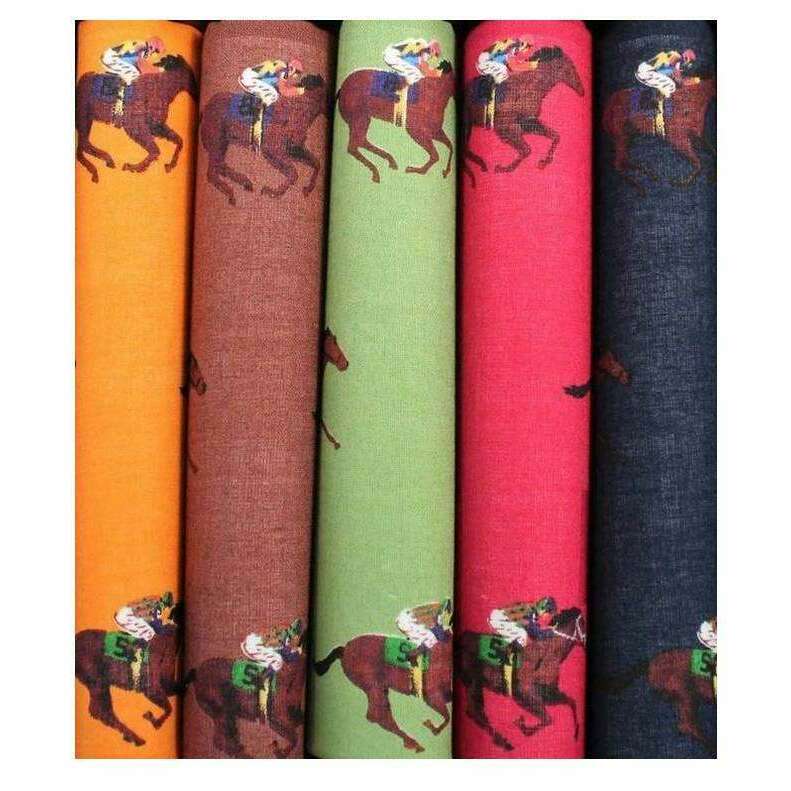 david van hagen Multi-colour Five Pack Horse Racing Themed Cotton Handkerchief
