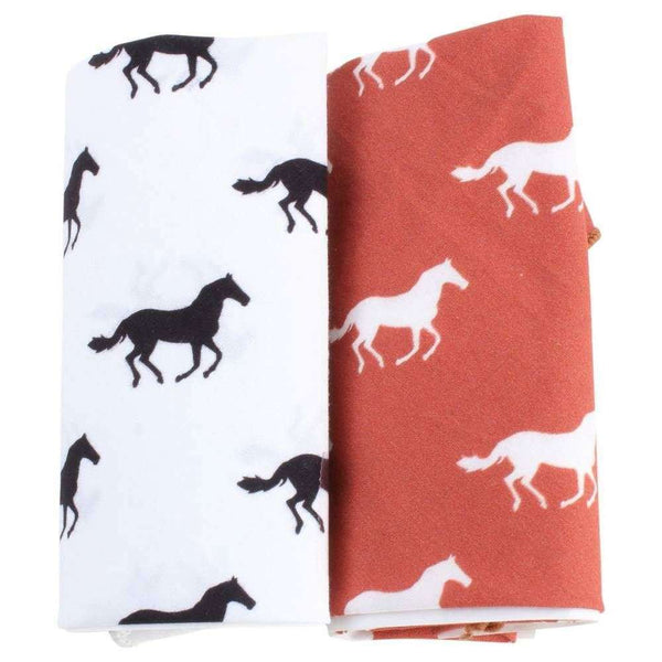 david van hagen Orange Novelty Stallion Handkerchief Set