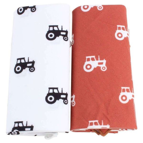 david van hagen Orange Novelty Tractor Handkerchief Set